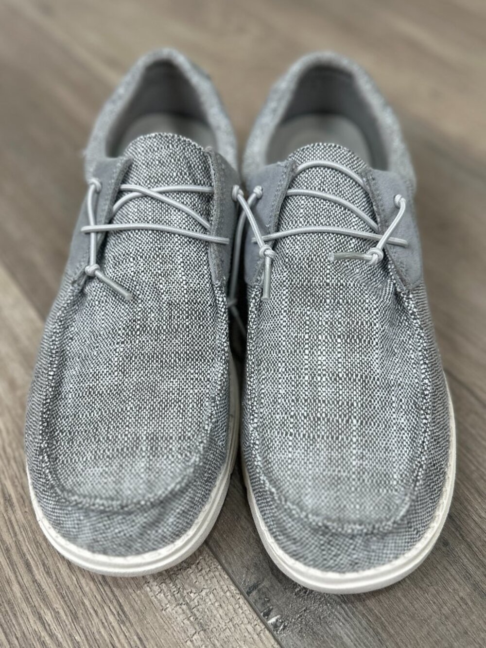 Bruno Marc Men’s Gray Canvas Loafers Size 11 STATUS-01 Casual Shoes